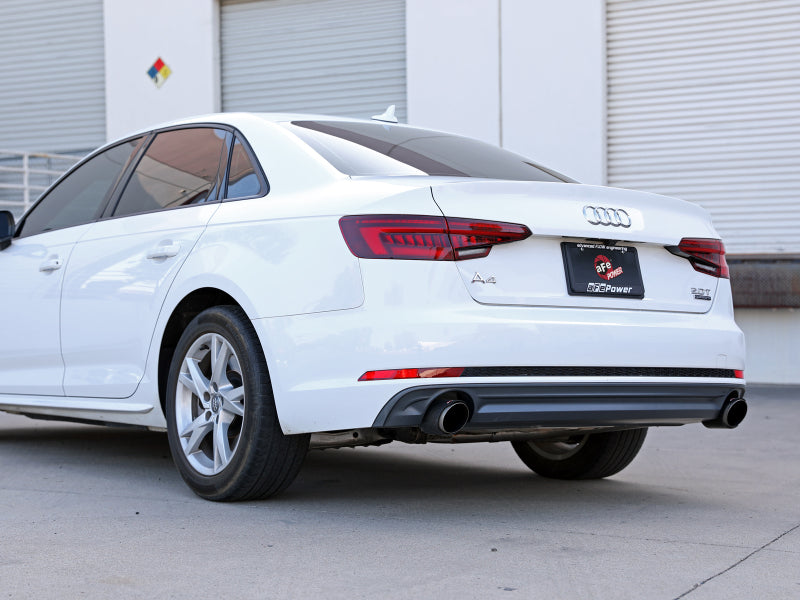 aFe 17-19 Audi A4 (L4-2.0L) MACH Force-Xp Stainless Steel Axle-Back Exhaust System - Black Tip