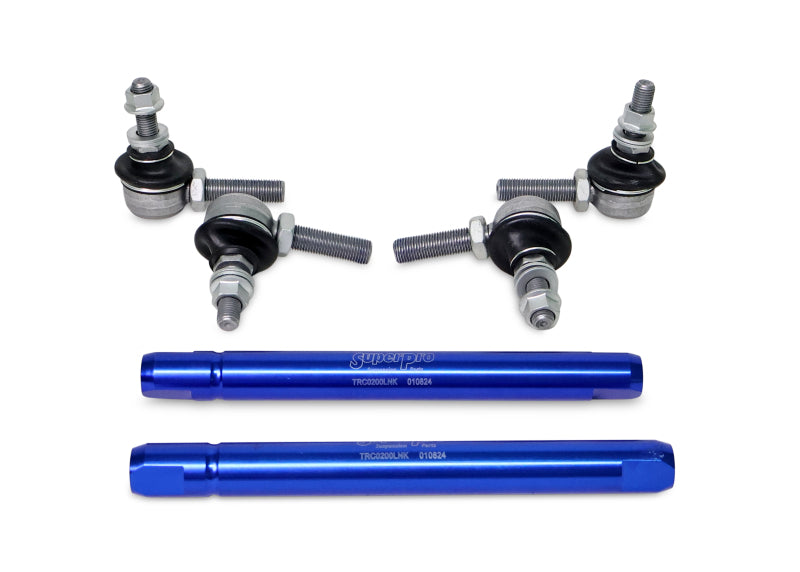 SuperPro 2004 Mazda 3 i Front HD Adjustable End Link Set (10mm Studs 254mm to 305mm)