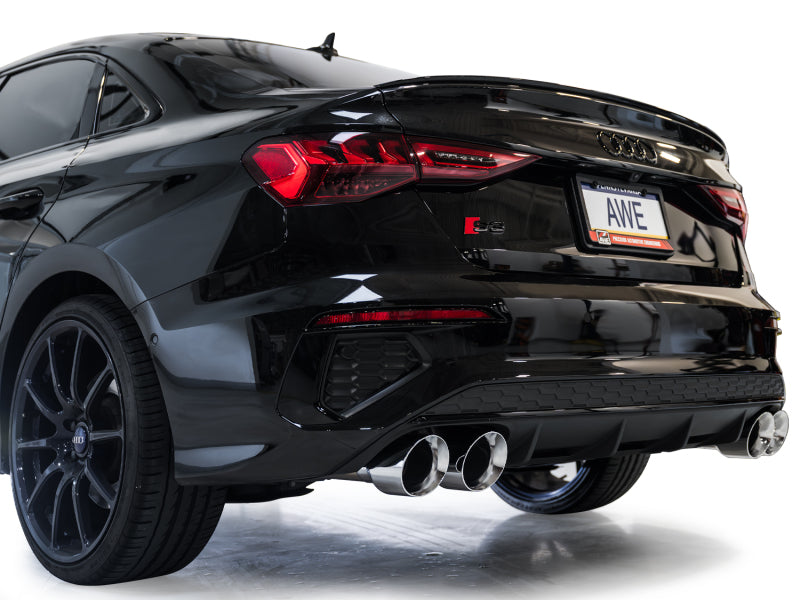 AWE 22-24 Audi 8Y S3 Track Edition Exhaust - Chrome Silver Tips
