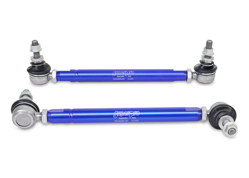 SuperPro 2004 Mazda 3 i Front HD Adjustable End Link Set (10mm Studs 254mm to 305mm)