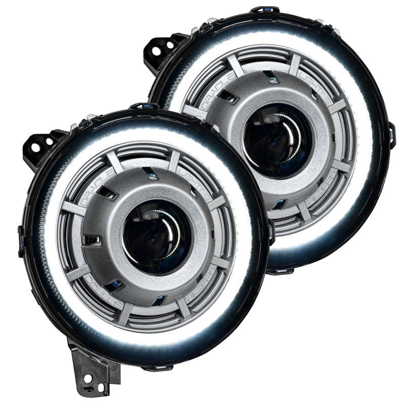Oracle Oculus BiLED Projector Headlights for Jeep JL/Gladiator JT Satin Silver 5500K