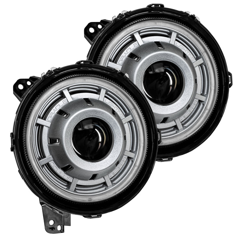 Oracle Oculus BiLED Projector Headlights for Jeep JL/Gladiator JT Satin Silver 5500K