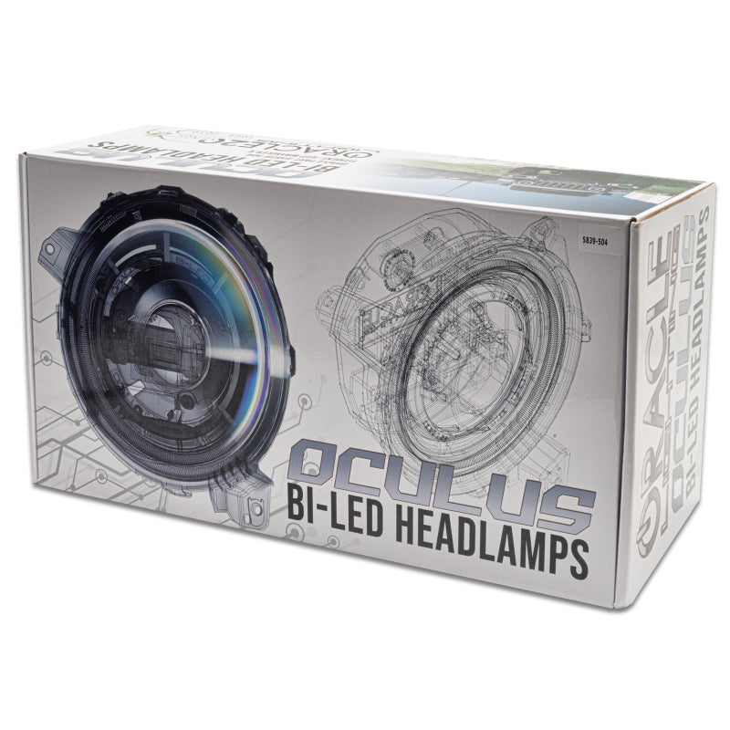 Oracle Oculus BiLED Projector Headlights for Jeep JL/Gladiator JT Satin Silver 5500K