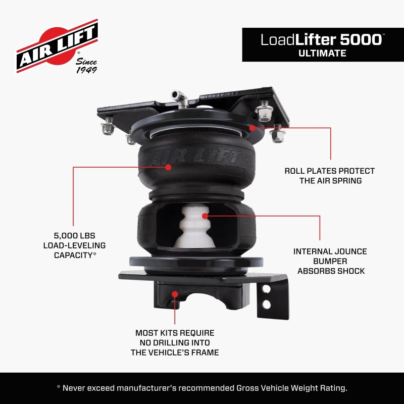 Air Lift 2022 Toyota Tundra LoadLifter 5000 Ultimate Air Spring Kit w/ Internal Jounce Bumper