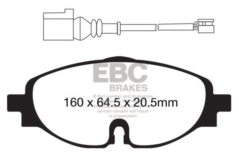 EBC 14-20 Audi A3 1.8T Bluestuff Front Brake Pads
