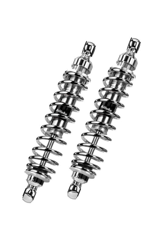 Bitubo WMB0 Twinshocks Adjustable: Spring Preload, Length 296mm, Chrome Edition