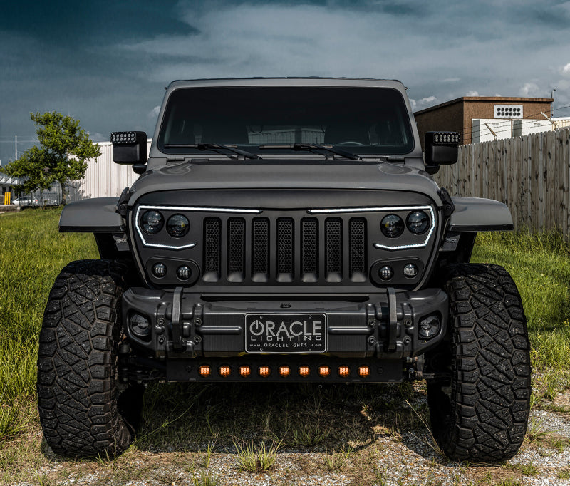 ORACLE Lighting 18-22 Jeep Wrangler JL Skid Plate w/ Integr LED Emitters - Amber