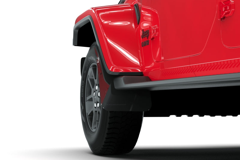 Rally Armor 19-25 Jeep Gladiator JT (Incl. Overland/Sport/Sport S) Black Mud Flap w/Army Green Logo