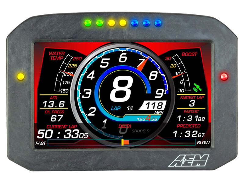 AEM CD-7G Carbon Flush Digital Dash Display w/ Internal 20Hz GPS & Antenna