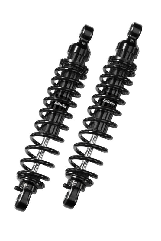 Bitubo WME0 Twinshocks Adjustable: Spring Preload, Rebound, Length 358mm, Dark Edition