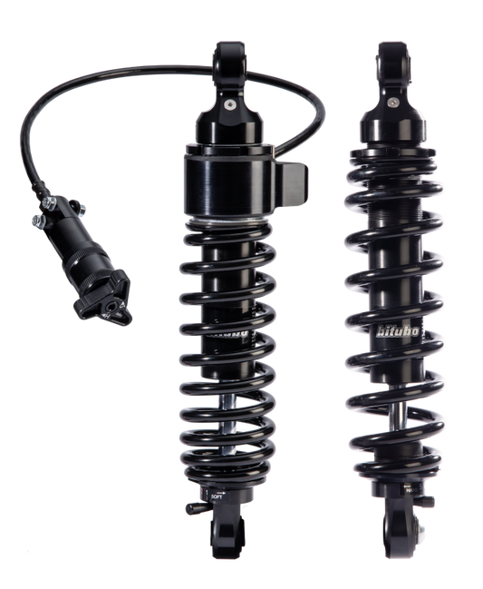 Bitubo WME2 Twinshocks Adjustable: Single Hydraulic Spring Preload, Reb., Length 331mm, Dk Edition