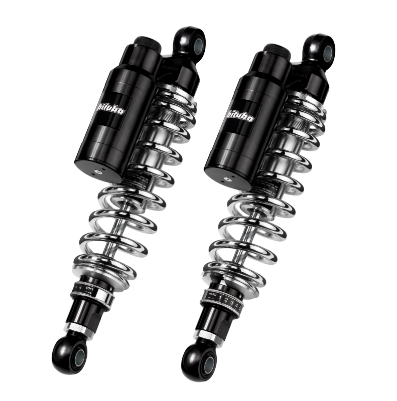 Bitubo WMT1 Twinshocks Adj.: Spring Preload, Reb., Comp., Length 341mm, Piggyback Tank, Dk Edition