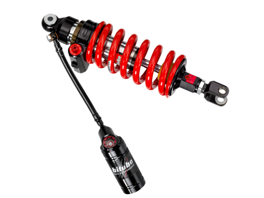 Bitubo CLU3 Monoshock Adjustable: Hydraulic Spring Preload, Reb., Double Comp., Length, Red Spring