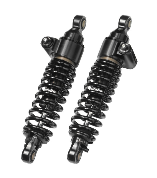 Bitubo WME2 Twinshocks Adjustable: Hydraulic Spring Preload, Rebound, Length 341mm, Dark Edition
