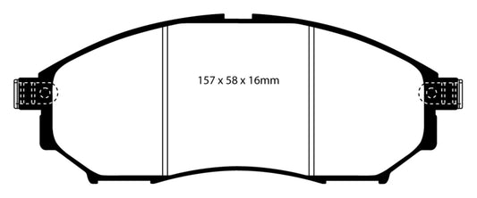 EBC 06-09 Infiniti FX35 3.5 Greenstuff Front Brake Pads