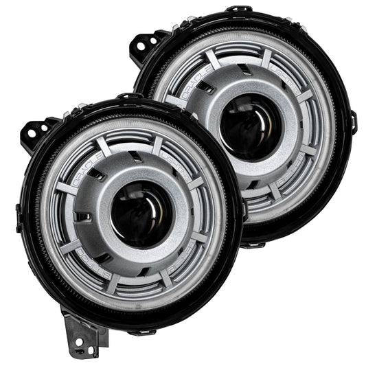 Oracle Oculus BiLED Projector Headlights for Jeep JL/Gladiator JT  Satin Silver 5500K