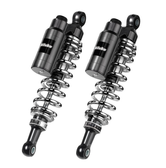 Bitubo WMT0 Twinshocks Adj.: Spring Preload, Reb., Comp., Length 321mm, Piggyback Tank, Chr Edition