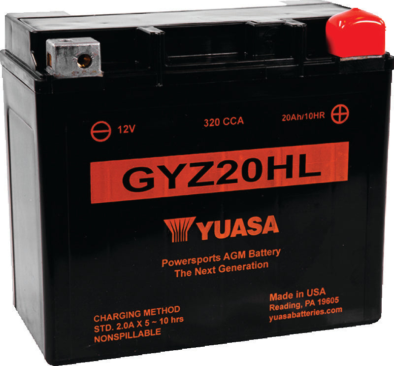 Yuasa GYZ20HL High Performance Maintenance Free AGM 12-Volt Battery