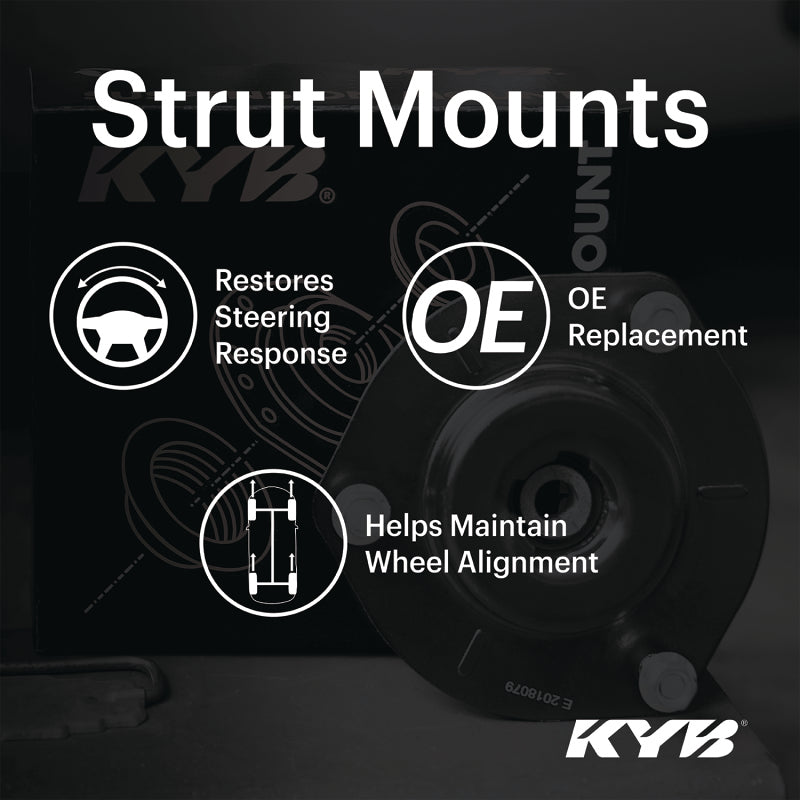 KYB Shocks & Struts Strut Mounts Rear 09-12 Audi A3 / 06-10 Volkswagen Passat